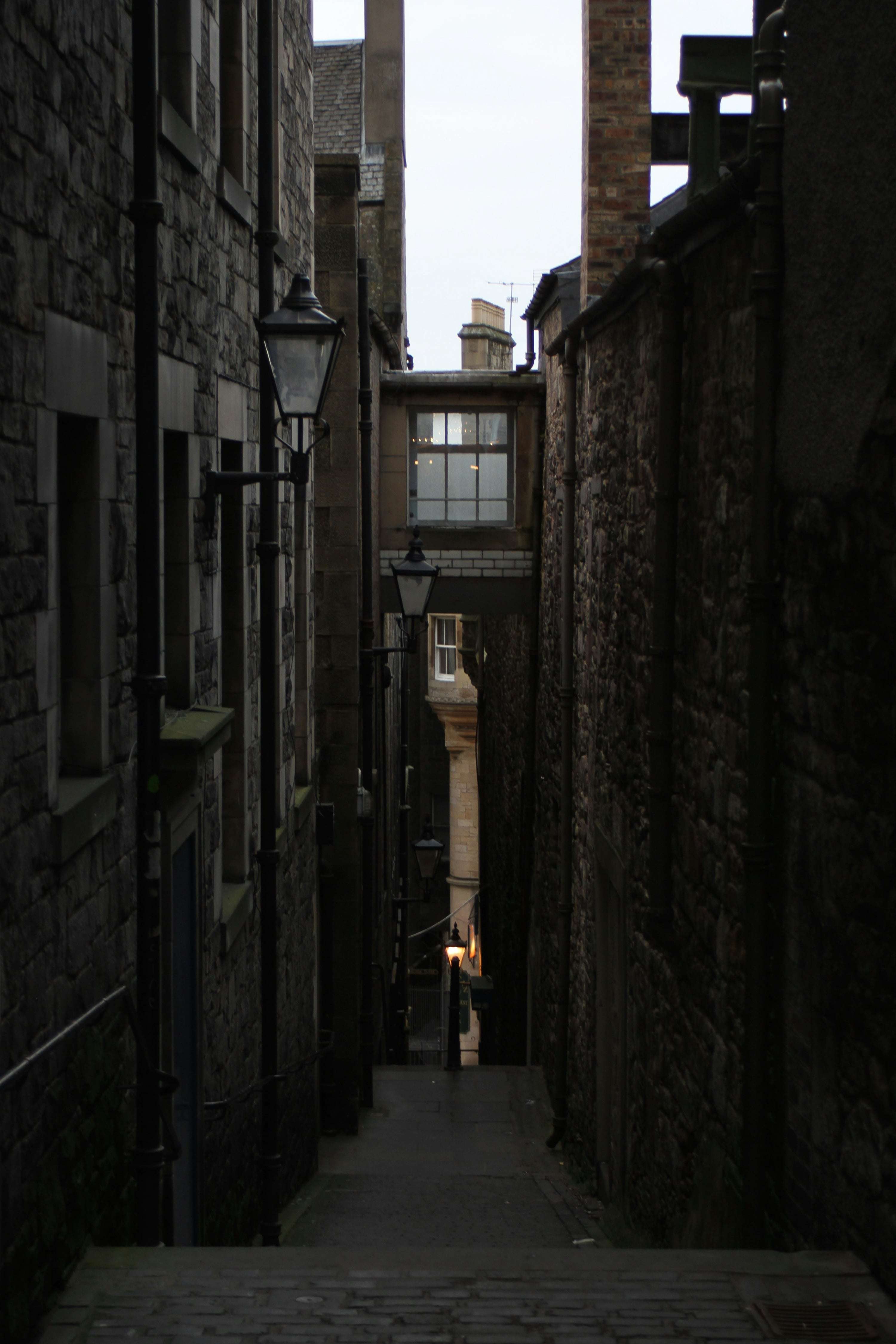 Edinburgh at night during ghost tour