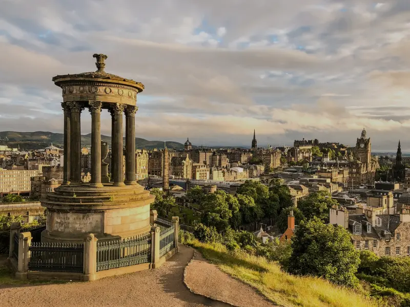 Calton Hill in Edinburgh, perfect place for treasure hunts and exploration games