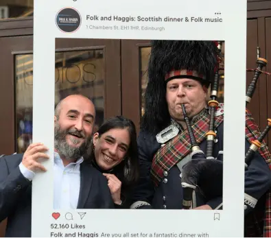 Bagpiper in Edinburgh and photo opportunity before dinner at reception